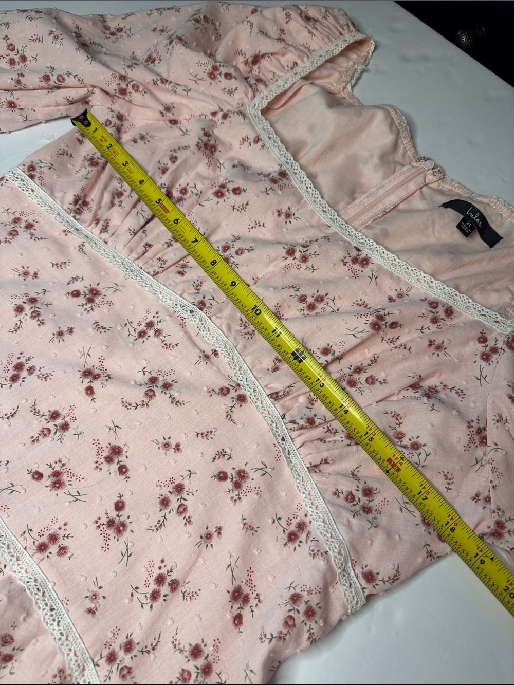 Lulus Lasting Bliss Pink Floral Coquette Ruffled Square Neck Summer Mini Dress - Picture 10 of 16